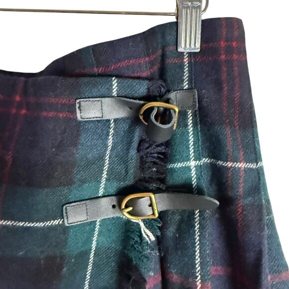 Polo by Ralph Lauren Navy & Green Plaid Mini Skirt - Picture 7 of 14